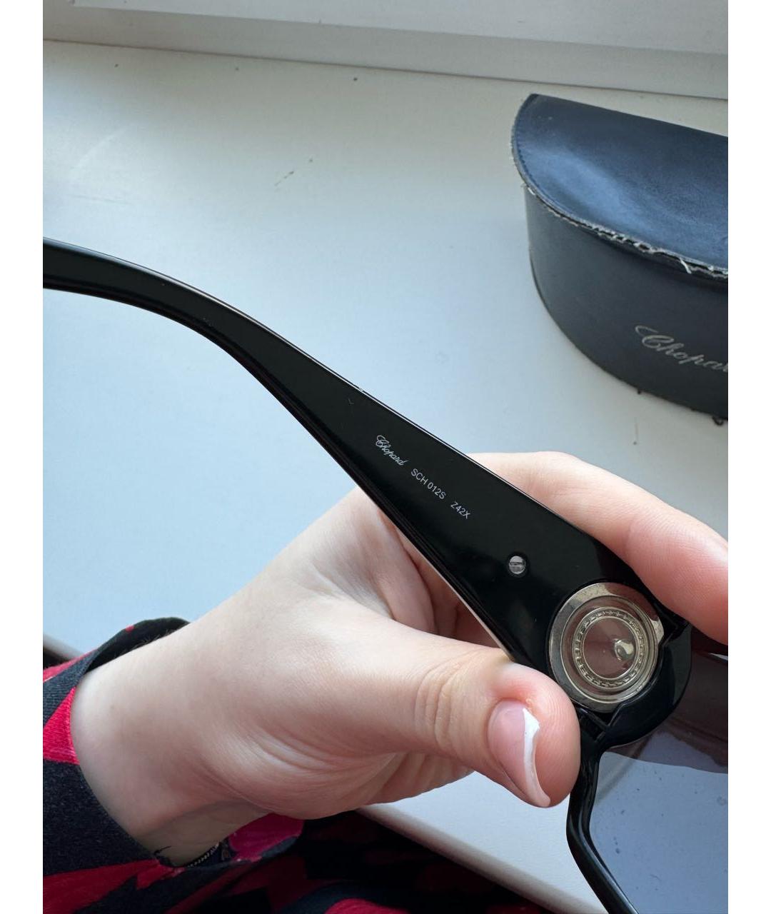 CHOPARD Черные пластиковые солнцезащитные очки, фото 6