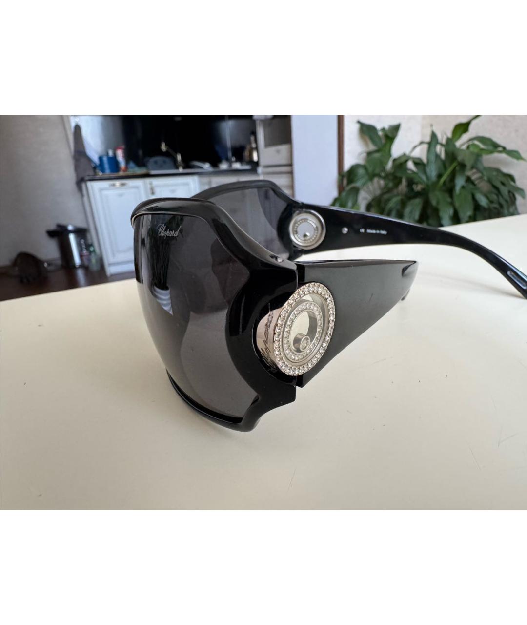 CHOPARD Черные пластиковые солнцезащитные очки, фото 3