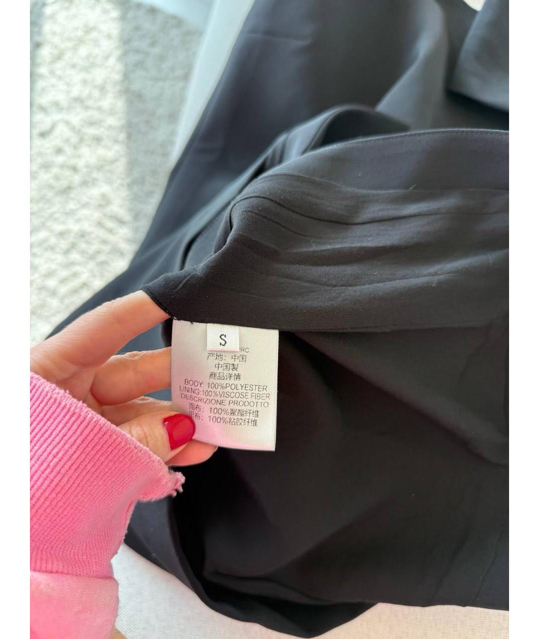 DAVID KOMA Черное полиэстеровое повседневное платье, фото 2