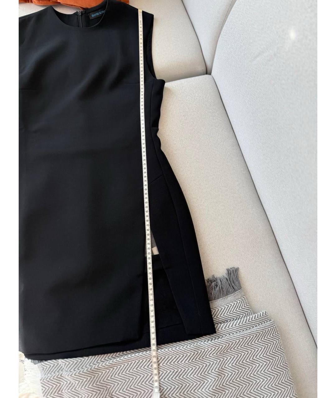 DAVID KOMA Черное полиэстеровое повседневное платье, фото 5