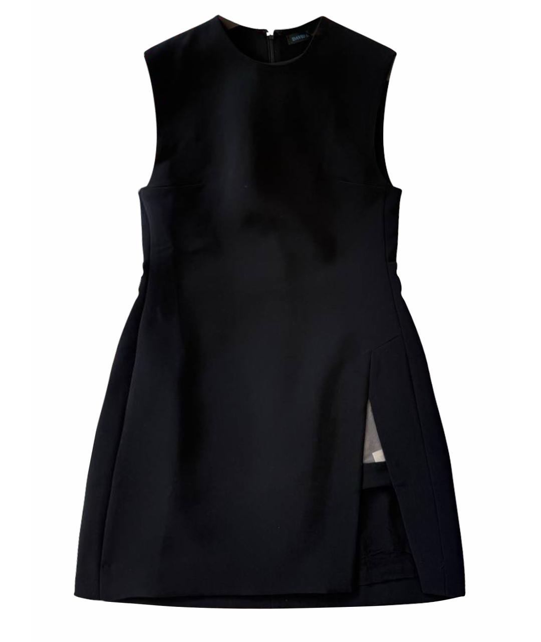 DAVID KOMA Черное полиэстеровое повседневное платье, фото 1