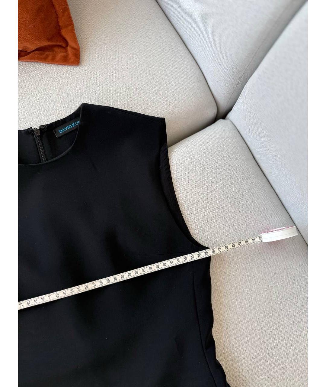 DAVID KOMA Черное полиэстеровое повседневное платье, фото 4