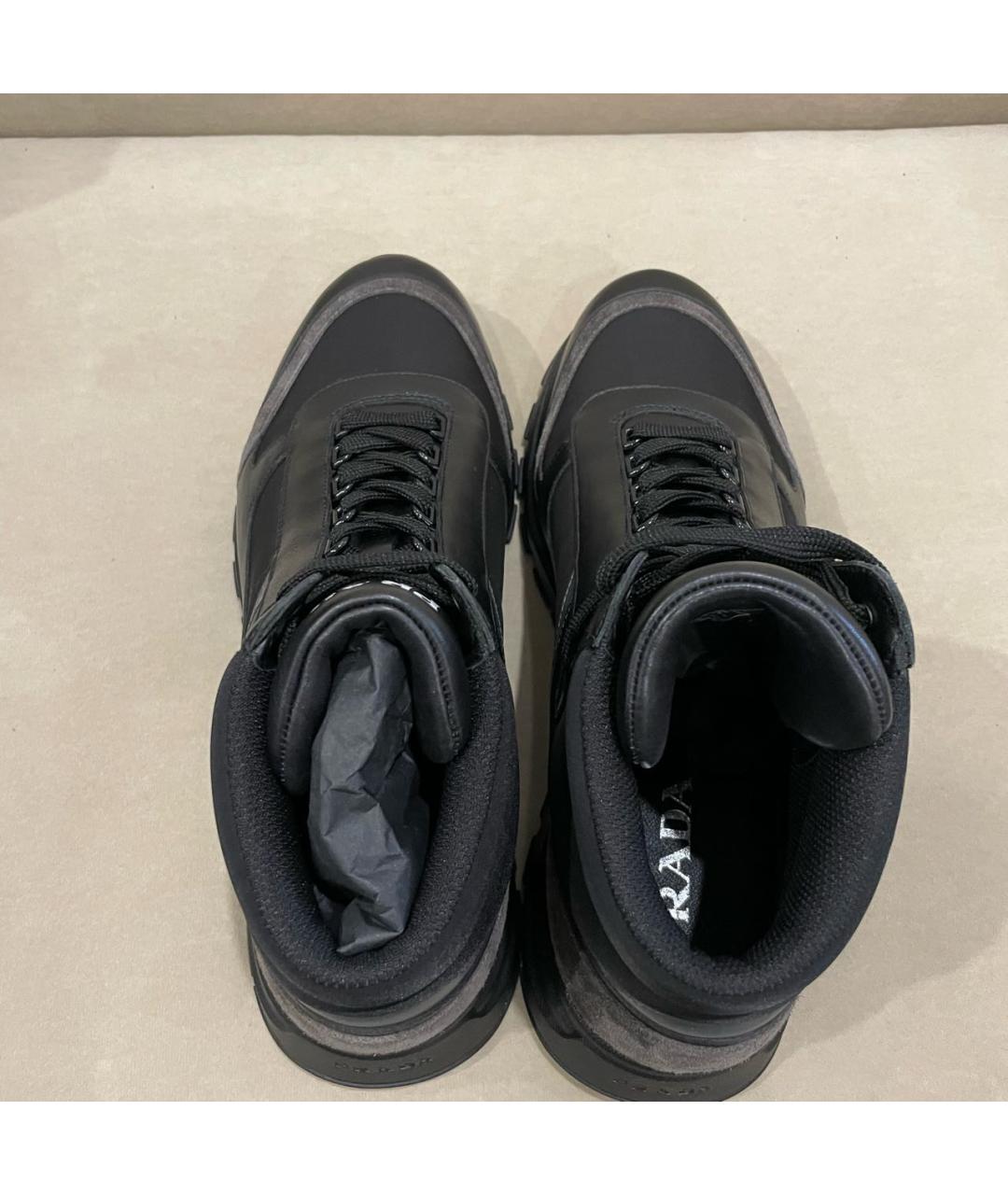 PRADA Черные высокие кроссовки / кеды, фото 3