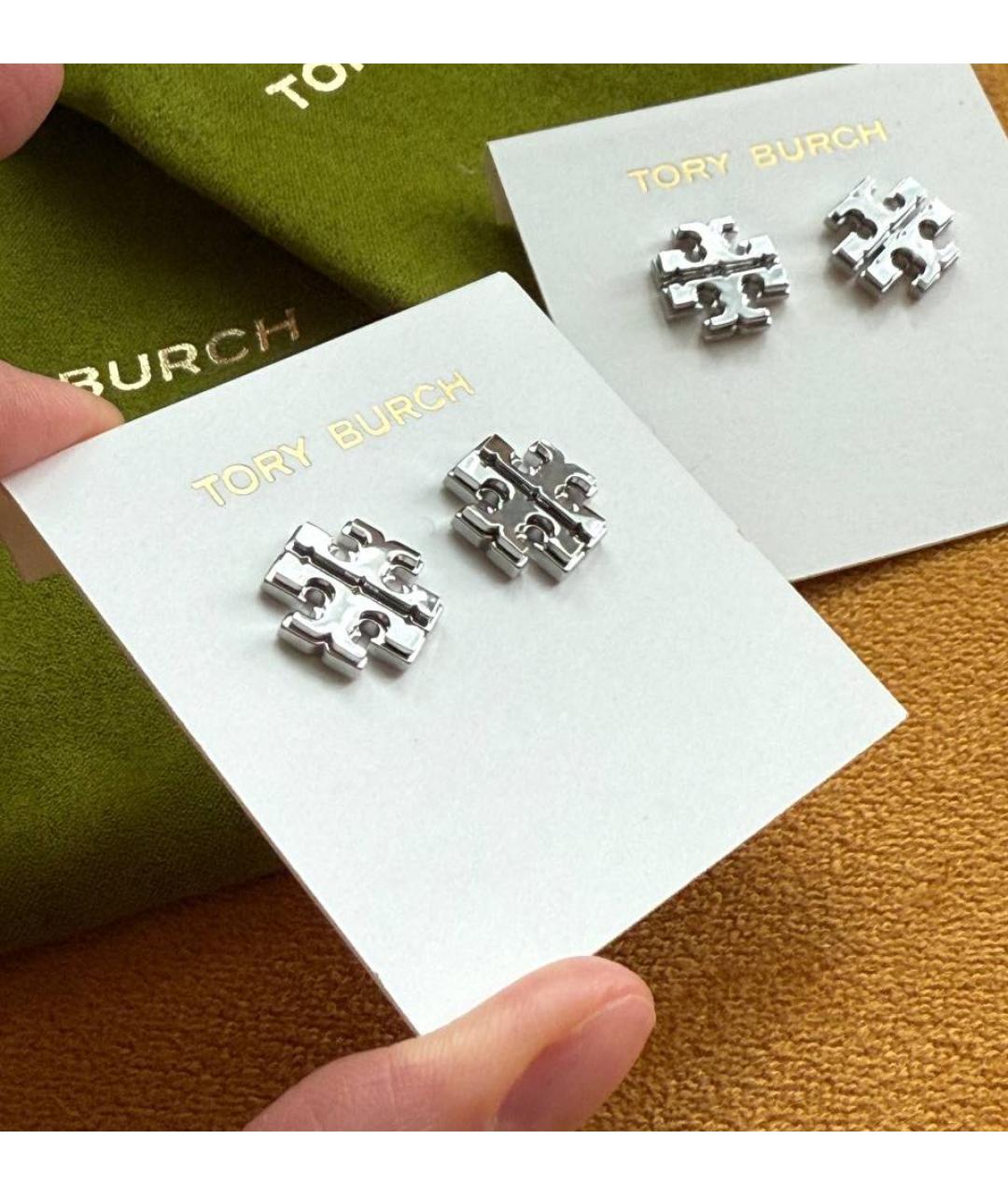 TORY BURCH Серебряные металлические серьги, фото 2