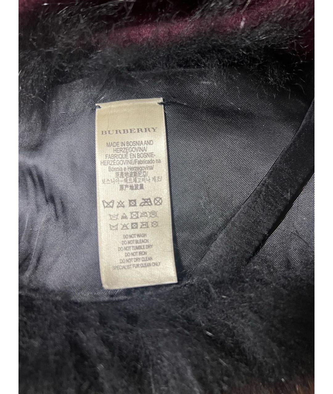 BURBERRY Бордовое шерстяное пальто, фото 8