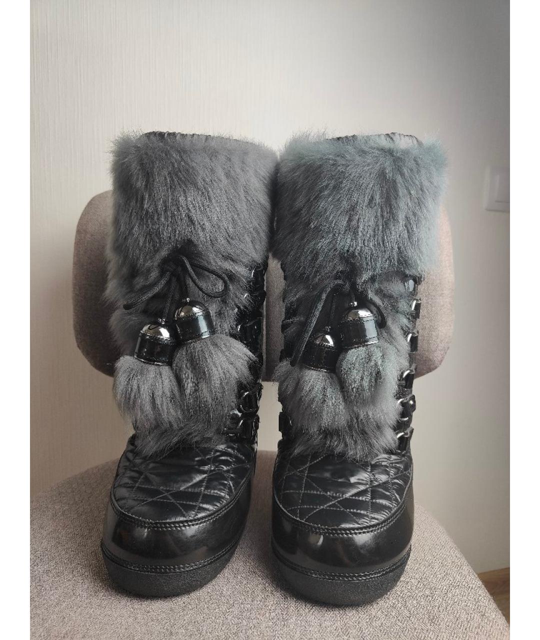 CHRISTIAN DIOR Черные синтетические ботинки, фото 5