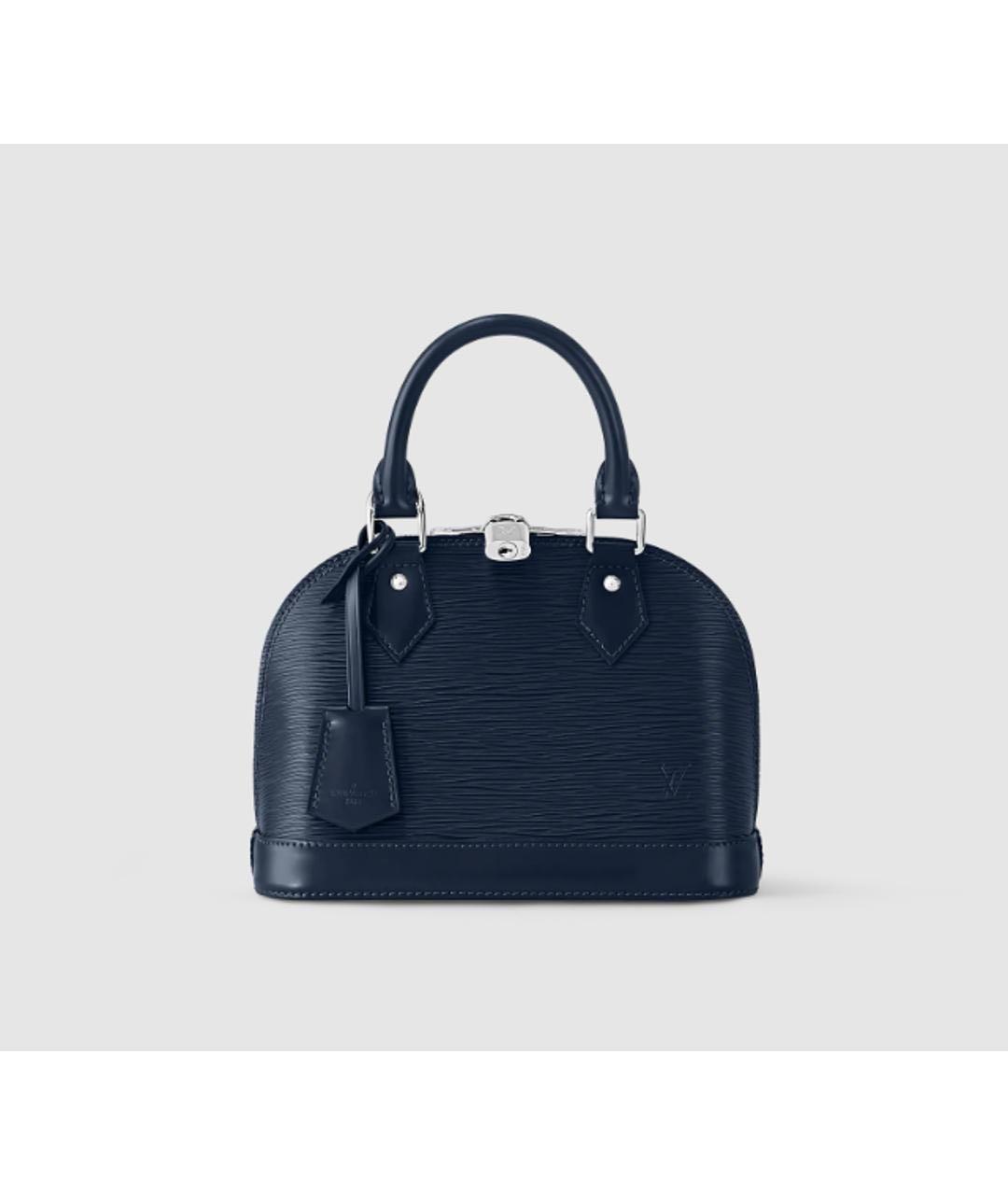 LOUIS VUITTON Темно-синяя кожаная сумка через плечо, фото 7