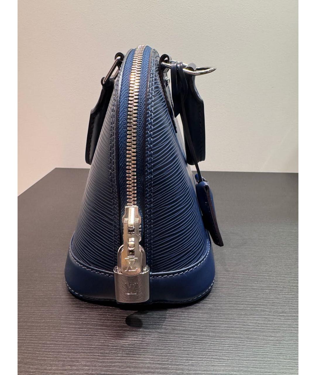 LOUIS VUITTON Темно-синяя кожаная сумка через плечо, фото 2