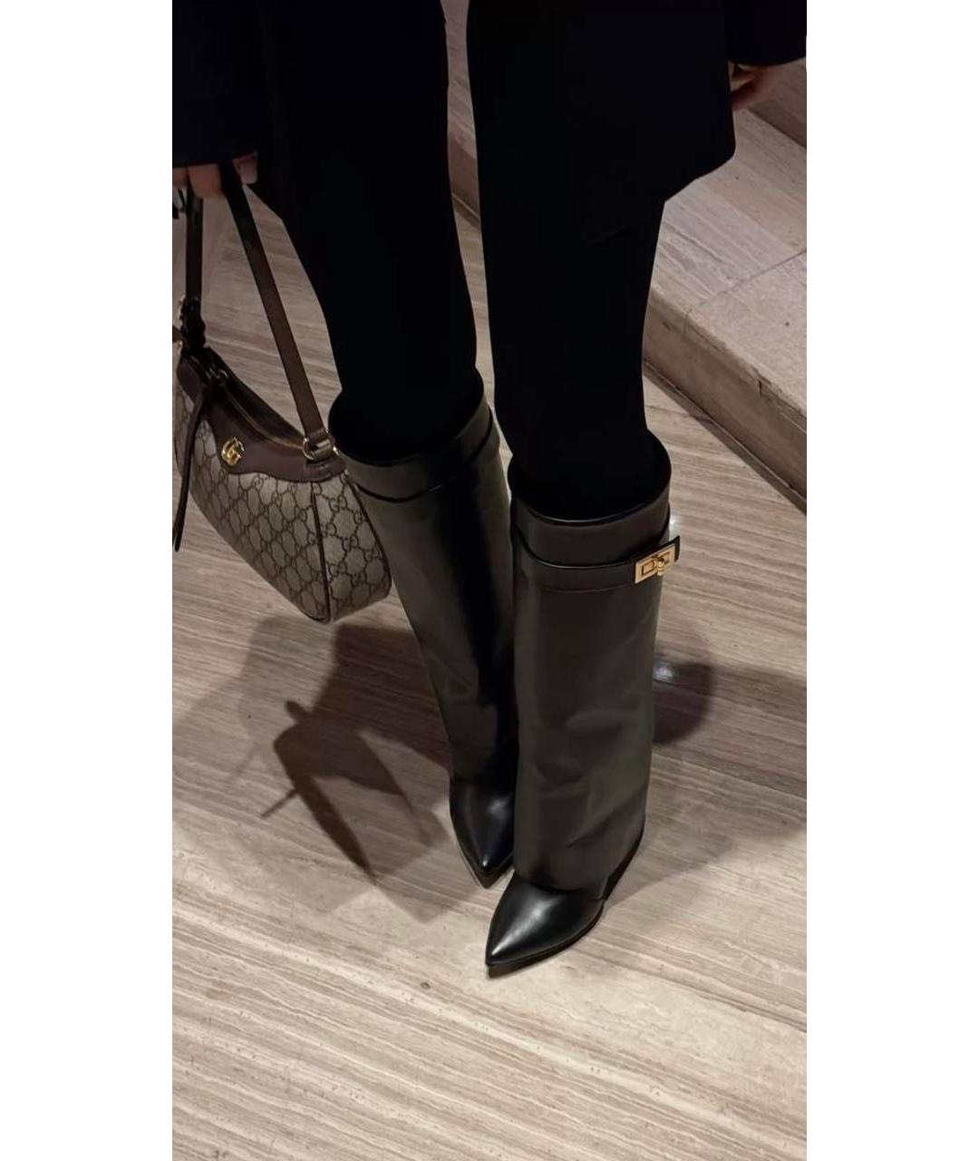 GIVENCHY Черные кожаные сапоги, фото 3