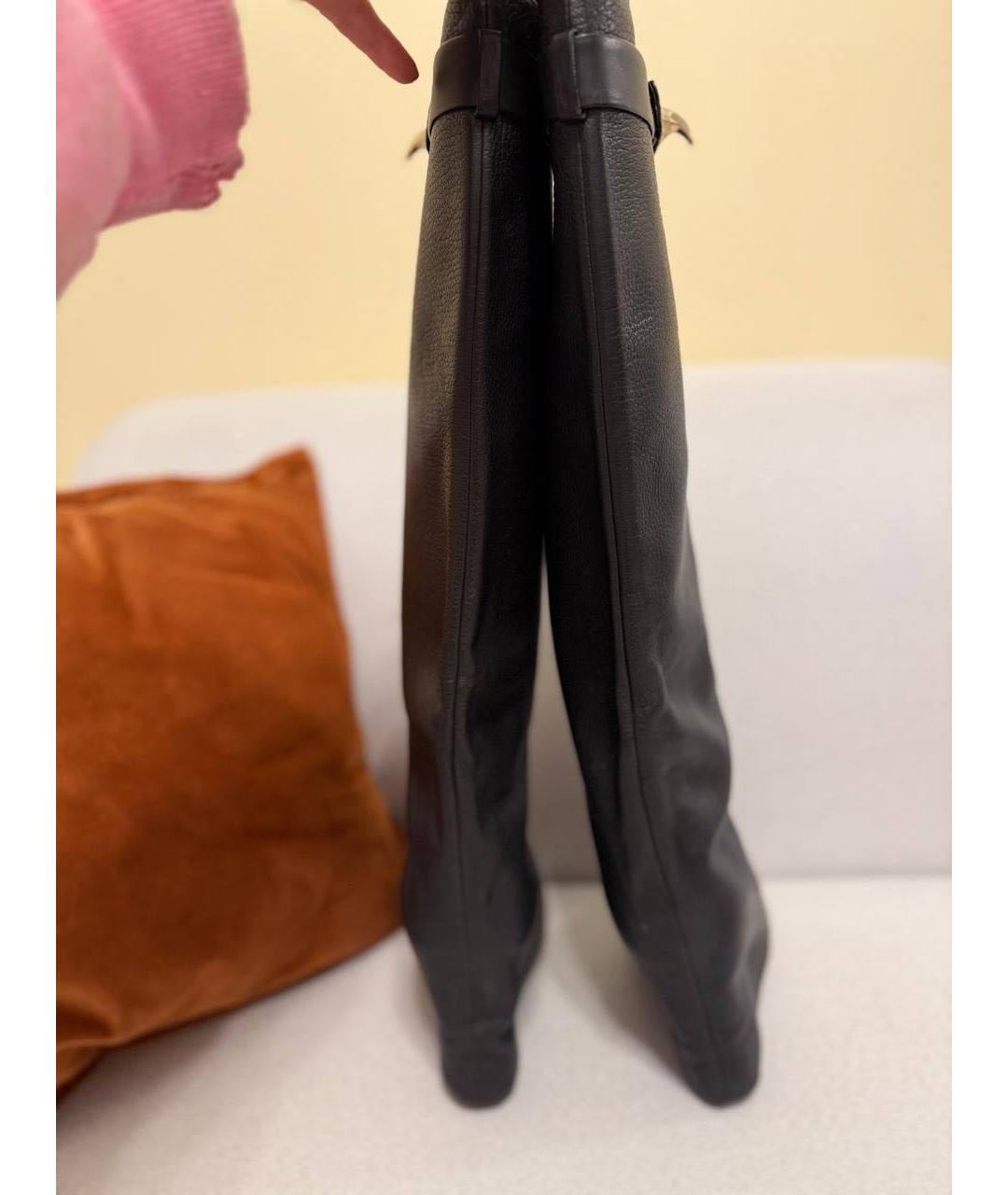 GIVENCHY Черные кожаные сапоги, фото 6