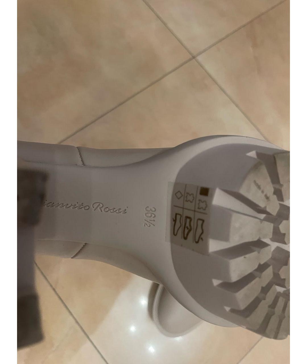 GIANVITO ROSSI Бежевые кожаные ботильоны, фото 7