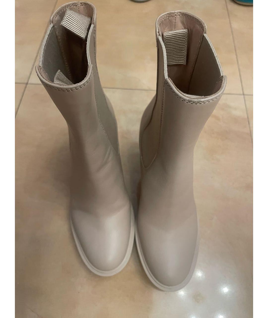 GIANVITO ROSSI Бежевые кожаные ботильоны, фото 2