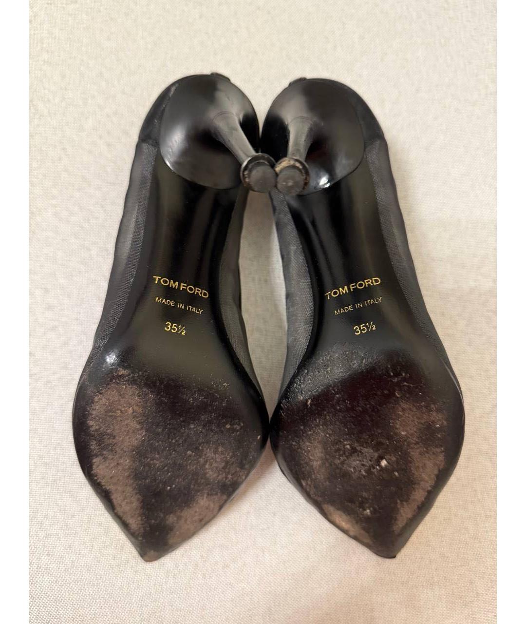 TOM FORD Черные кожаные туфли, фото 4