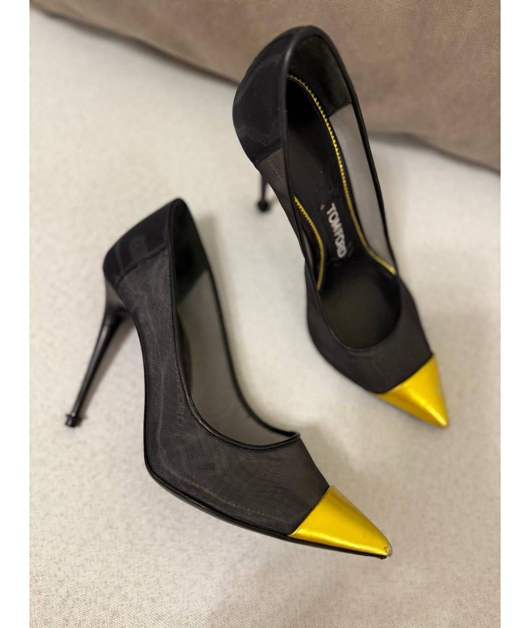 TOM FORD Черные кожаные туфли, фото 5