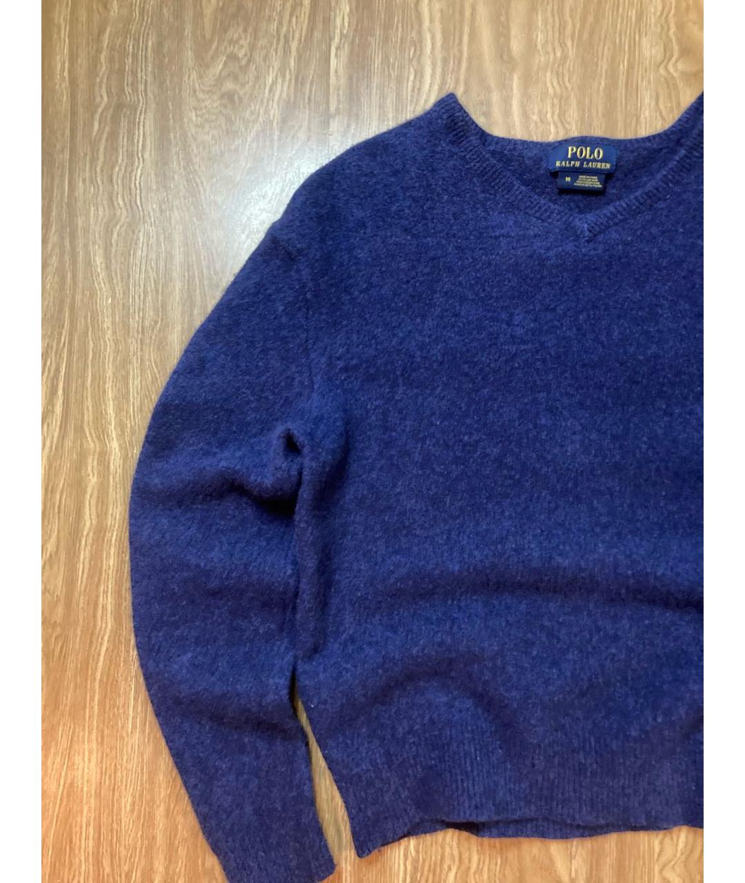 POLO RALPH LAUREN Темно-синий шерстяной джемпер / свитер, фото 4