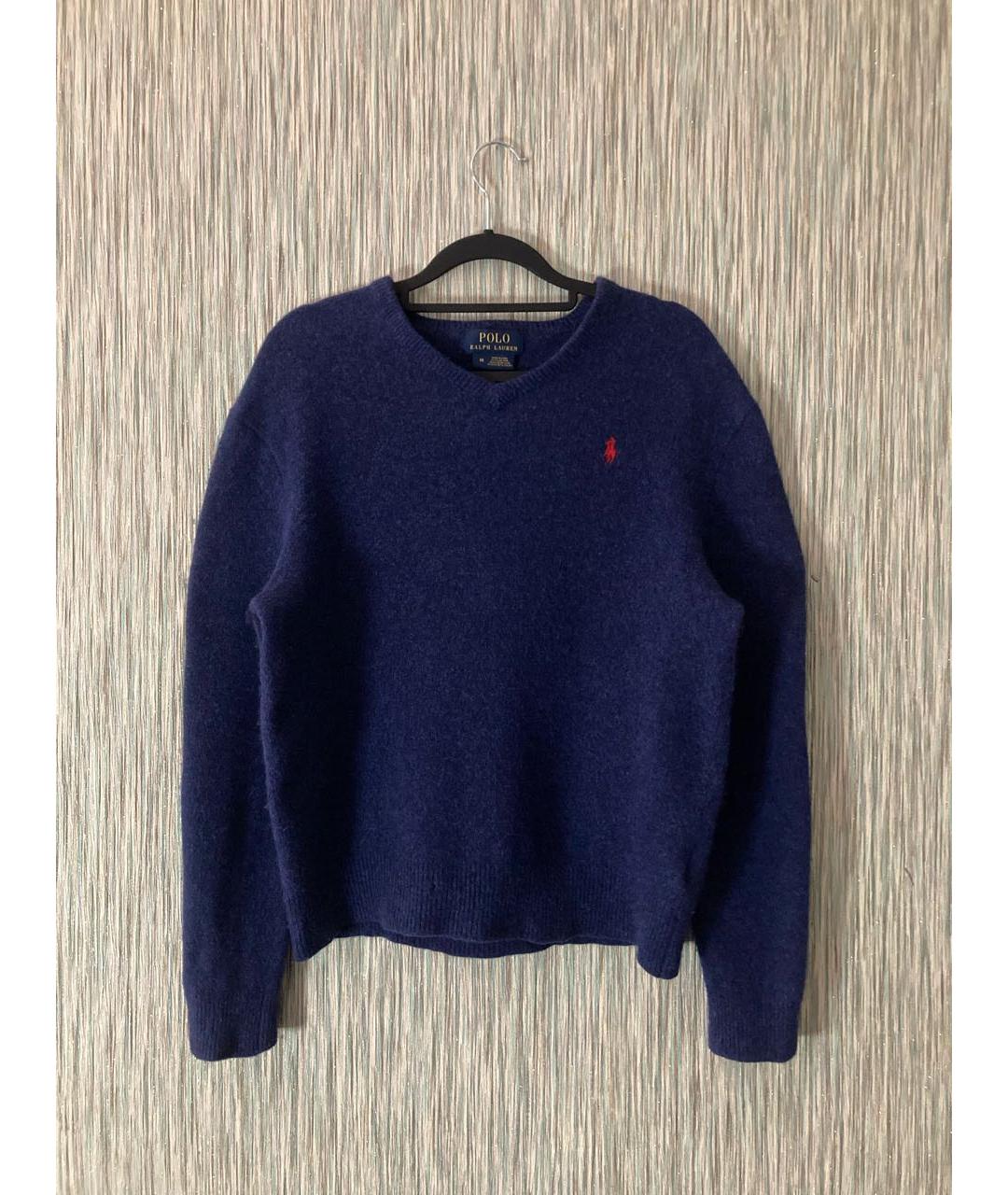 POLO RALPH LAUREN Темно-синий шерстяной джемпер / свитер, фото 6