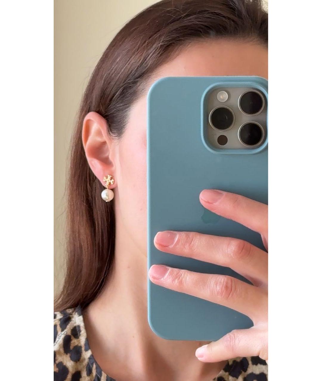 TORY BURCH Золотые металлические серьги, фото 7