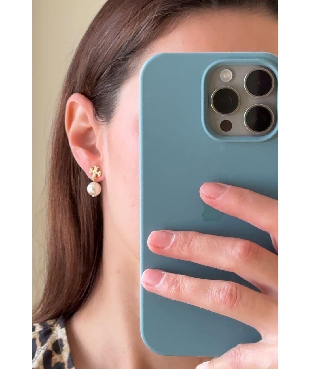 TORY BURCH Золотые металлические серьги, фото 4