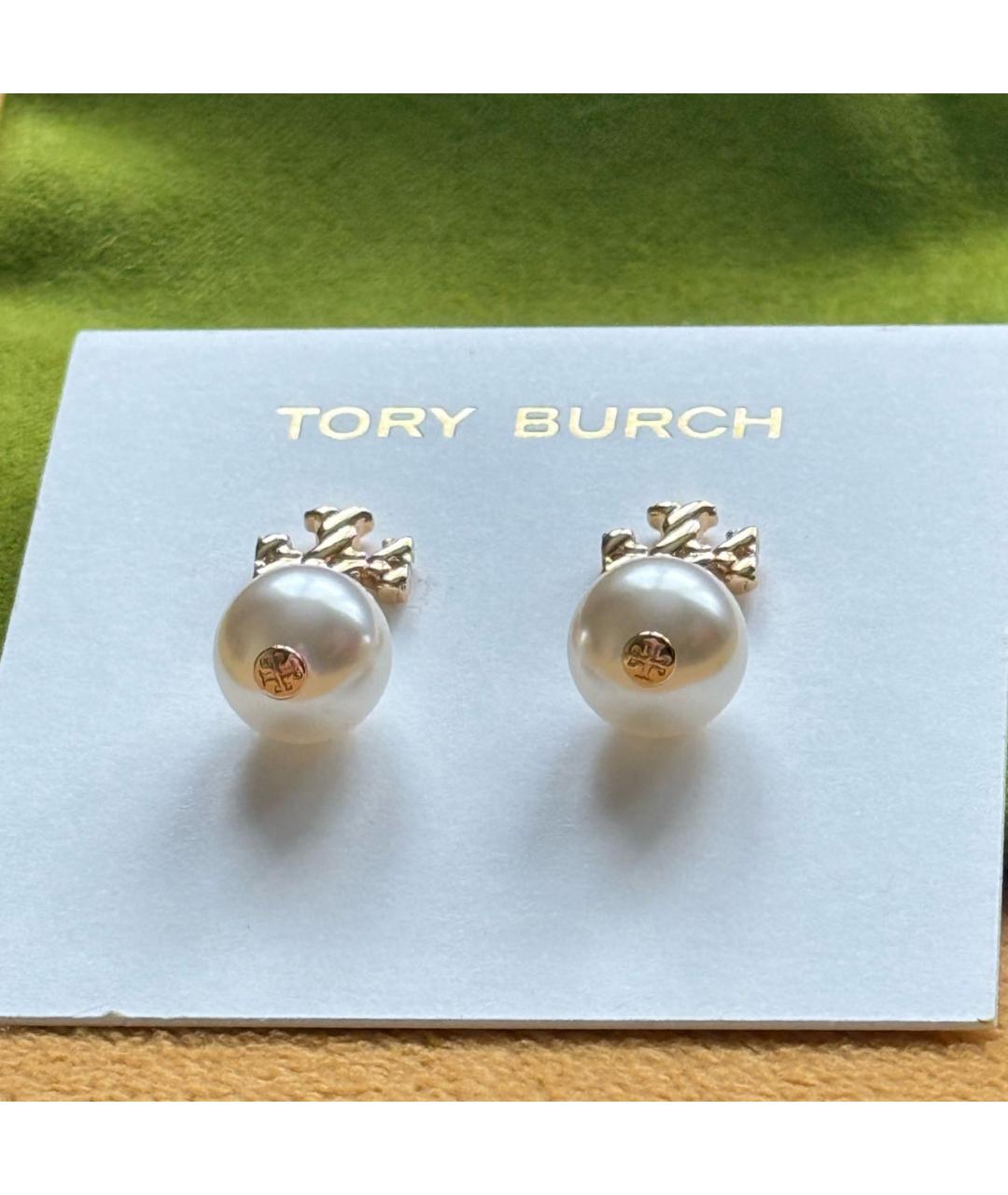 TORY BURCH Золотые металлические серьги, фото 3