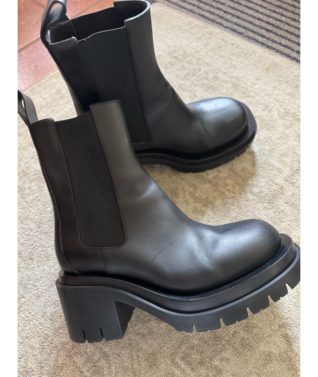 BOTTEGA VENETA Черные кожаные ботинки, фото 7
