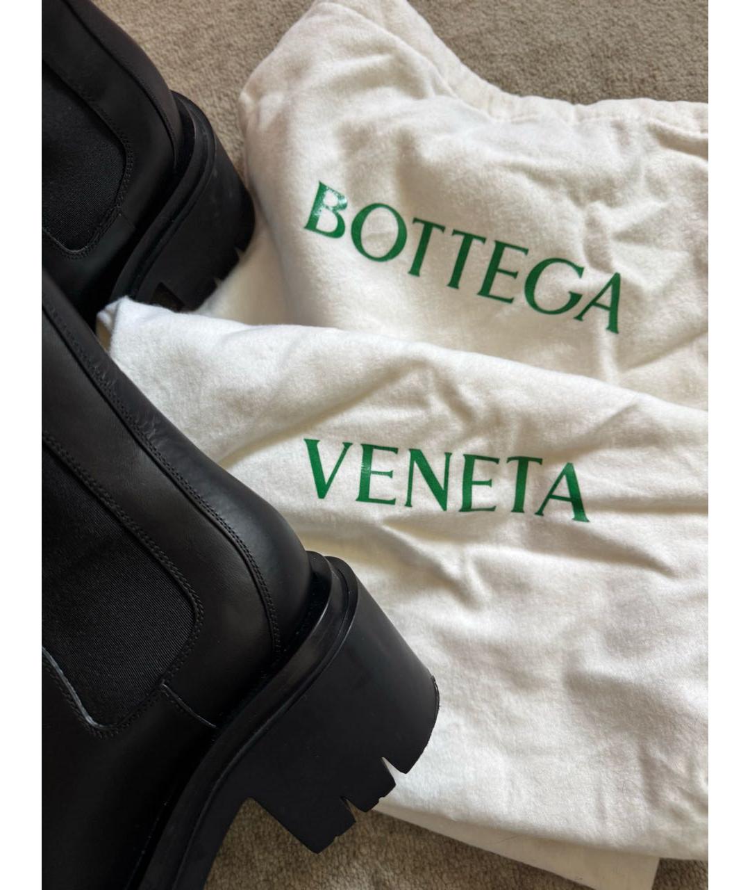BOTTEGA VENETA Черные кожаные ботинки, фото 6