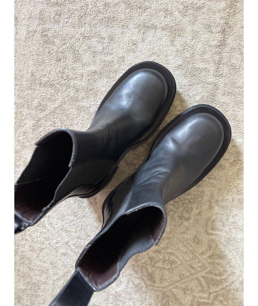 BOTTEGA VENETA Черные кожаные ботинки, фото 3