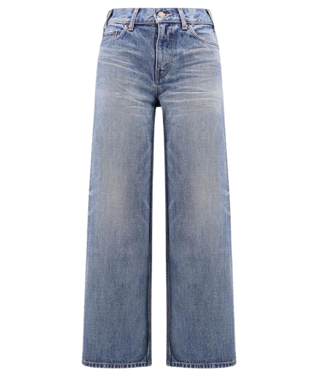 CELINE Синие хлопковые прямые джинсы, фото 1