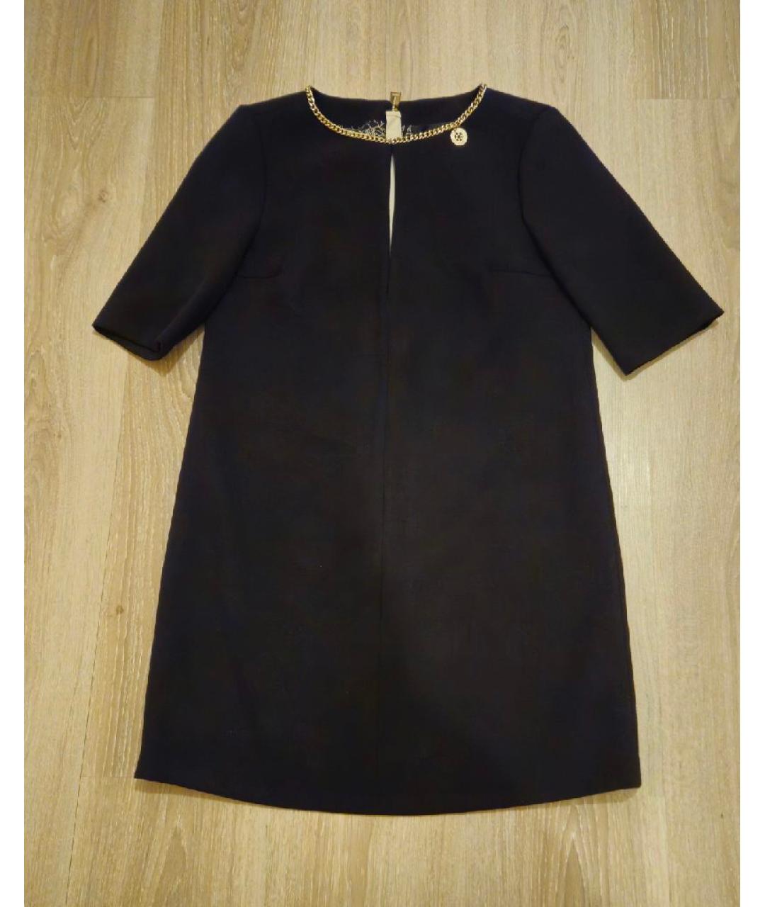 ELISABETTA FRANCHI Черное полиэстеровое вечернее платье, фото 9