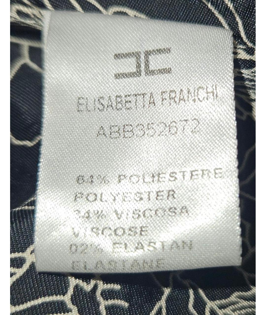 ELISABETTA FRANCHI Черное полиэстеровое вечернее платье, фото 7