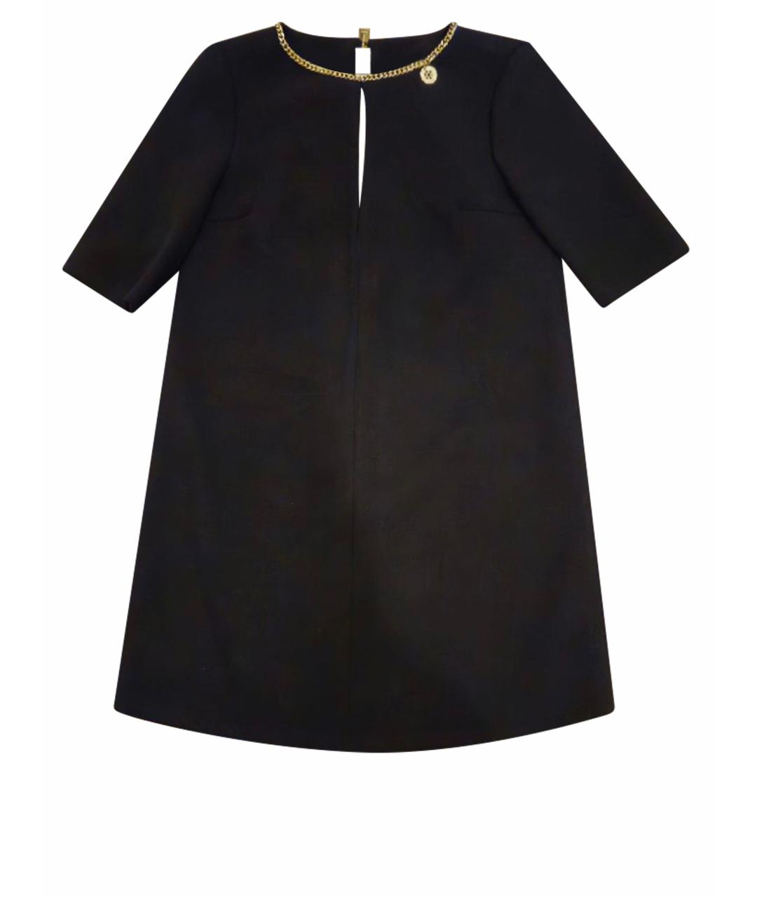 ELISABETTA FRANCHI Черное полиэстеровое вечернее платье, фото 1