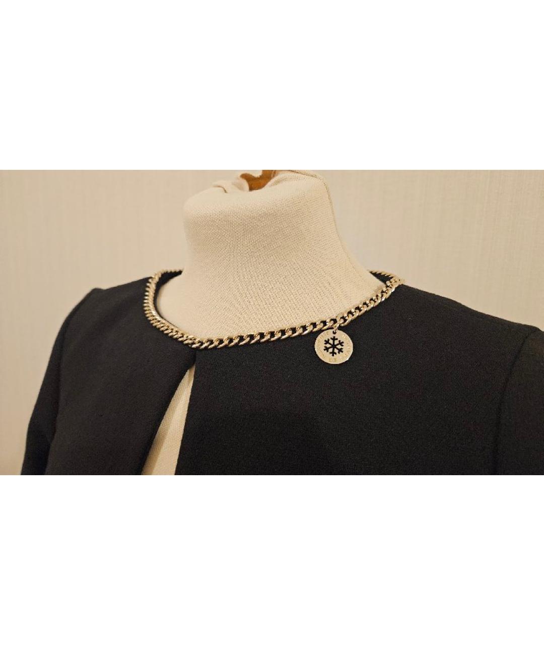 ELISABETTA FRANCHI Черное полиэстеровое вечернее платье, фото 5