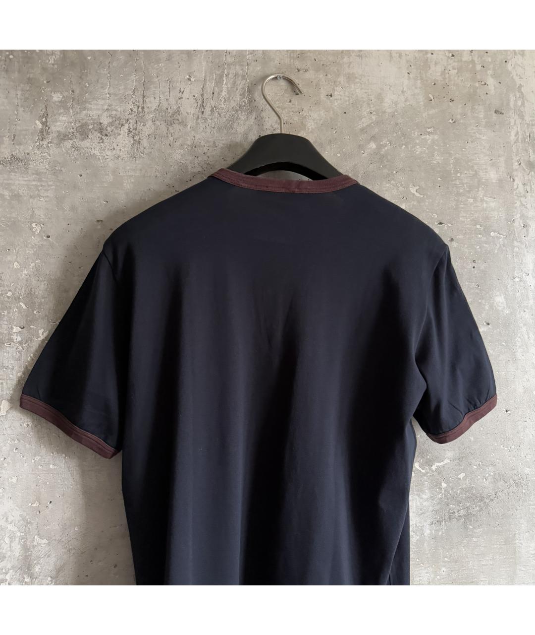 DOLCE&GABBANA Синяя хлопковая футболка, фото 3