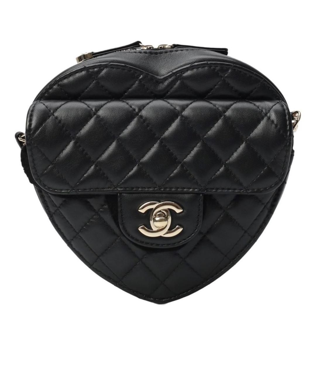 CHANEL Черная кожаная сумка через плечо, фото 2