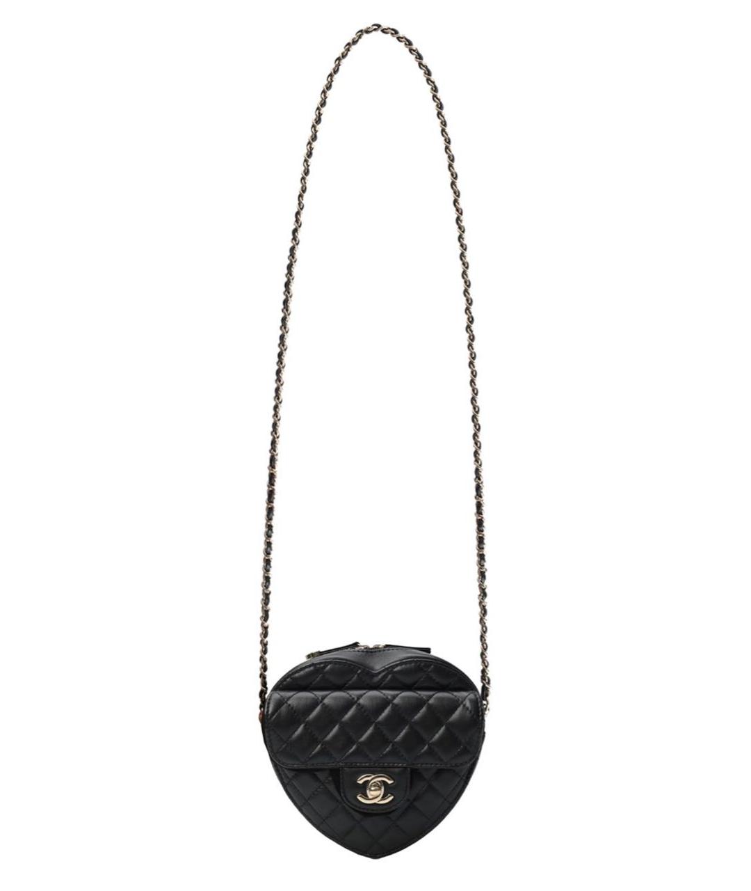 CHANEL Черная кожаная сумка через плечо, фото 1