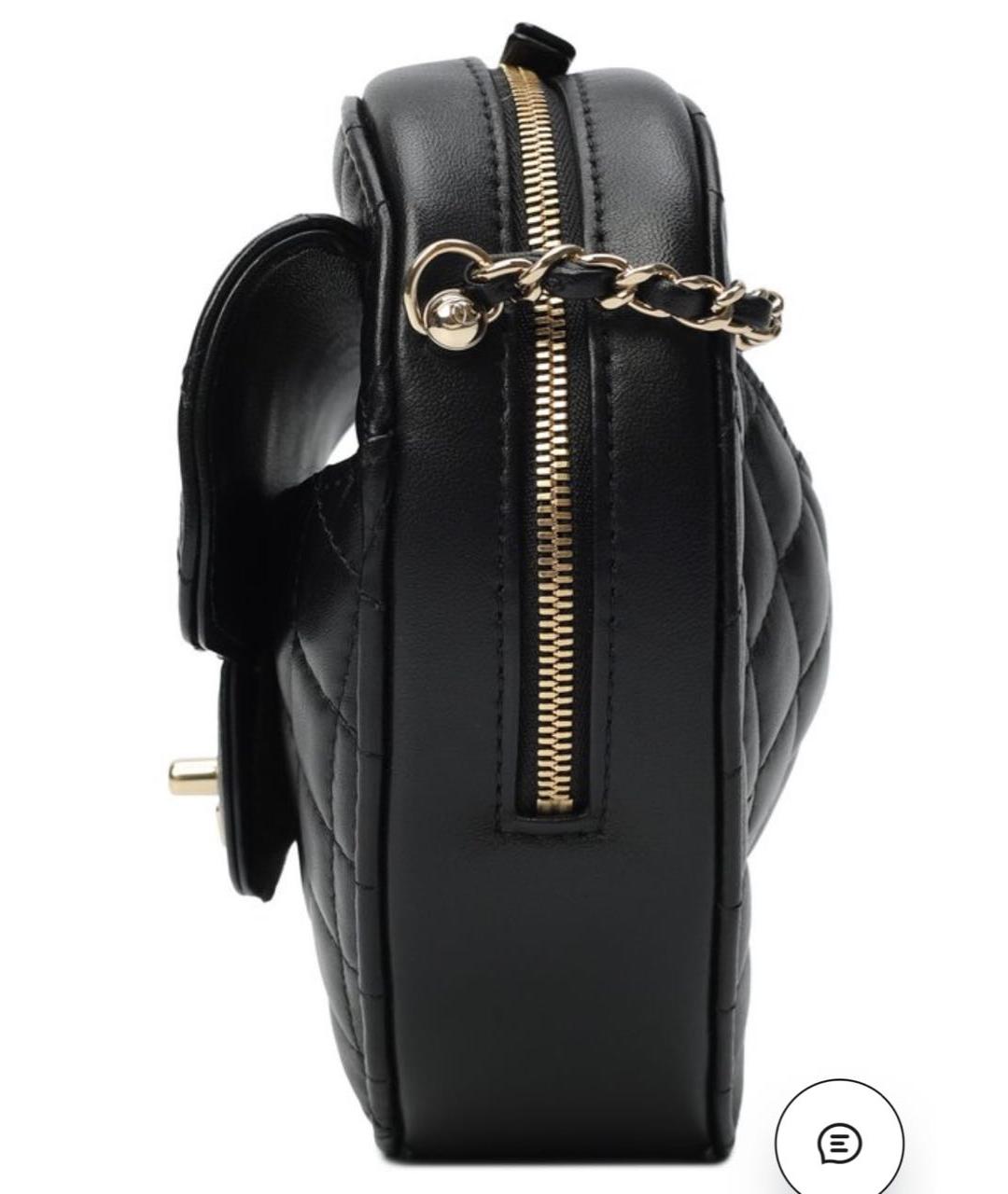 CHANEL Черная кожаная сумка через плечо, фото 7