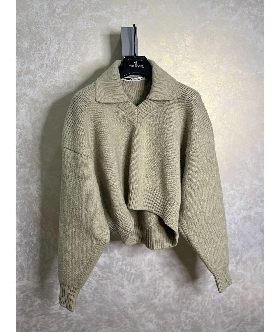 ALEXANDER WANG Бежевый шерстяной джемпер / свитер, фото 9