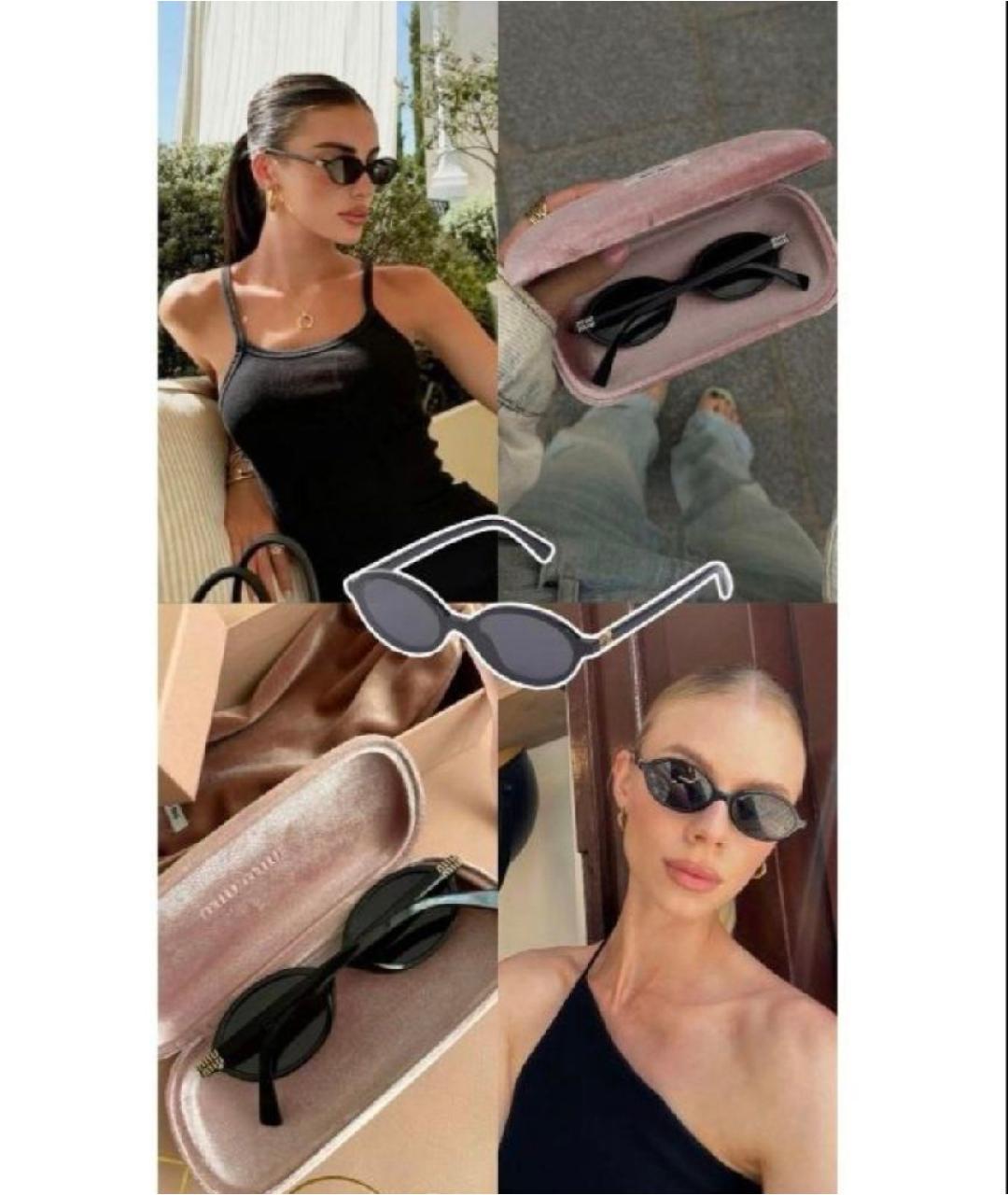 MIU MIU Черные пластиковые солнцезащитные очки, фото 5