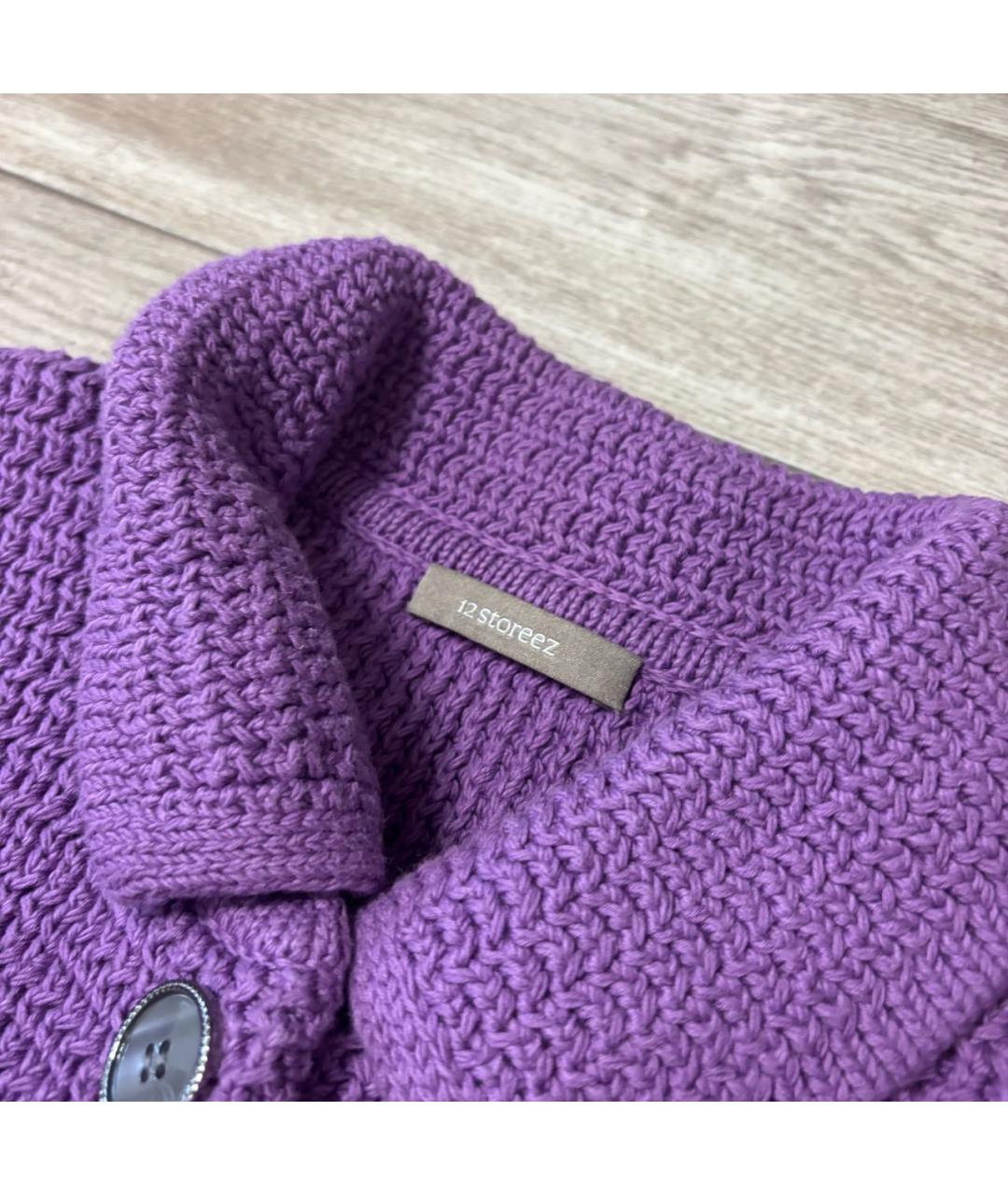 12 STOREEZ Фиолетовый хлопковый жакет/пиджак, фото 4