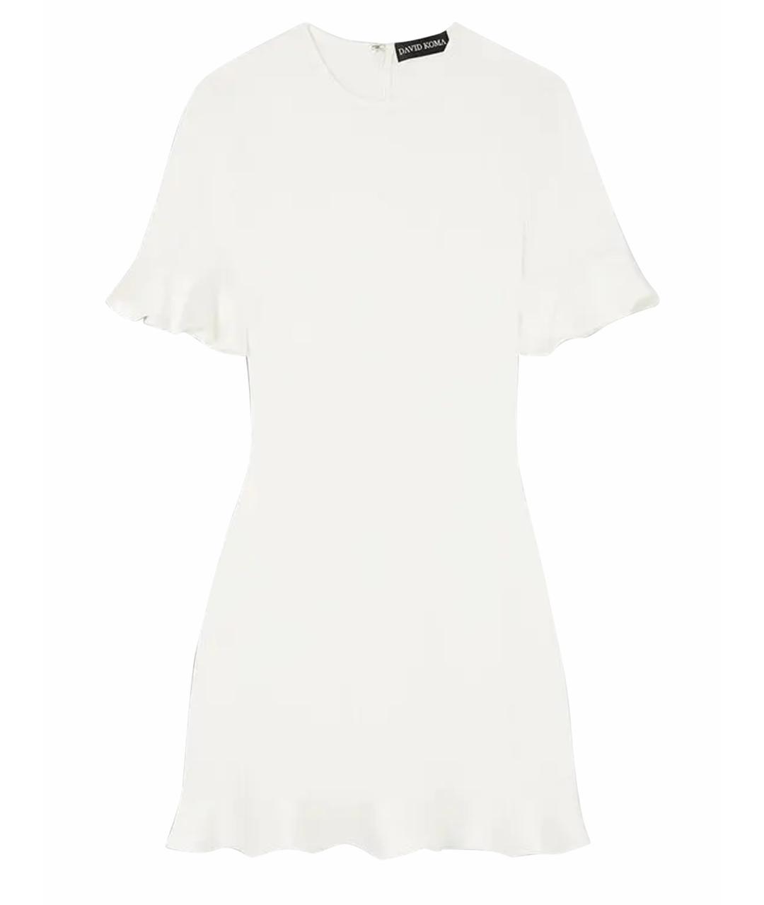 DAVID KOMA Белое повседневное платье, фото 1