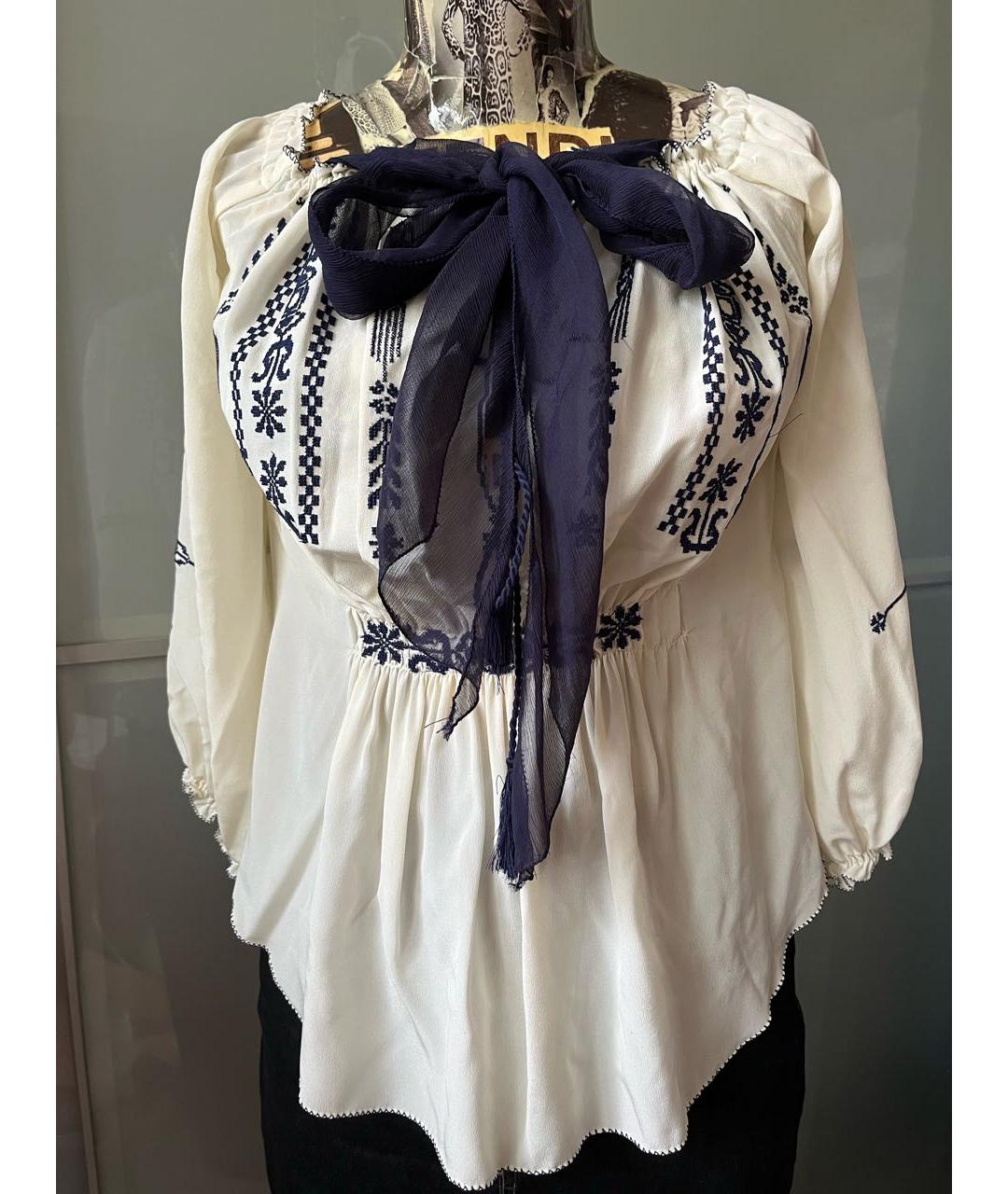 JEAN PAUL GAULTIER Белая хлопковая блузы, фото 9