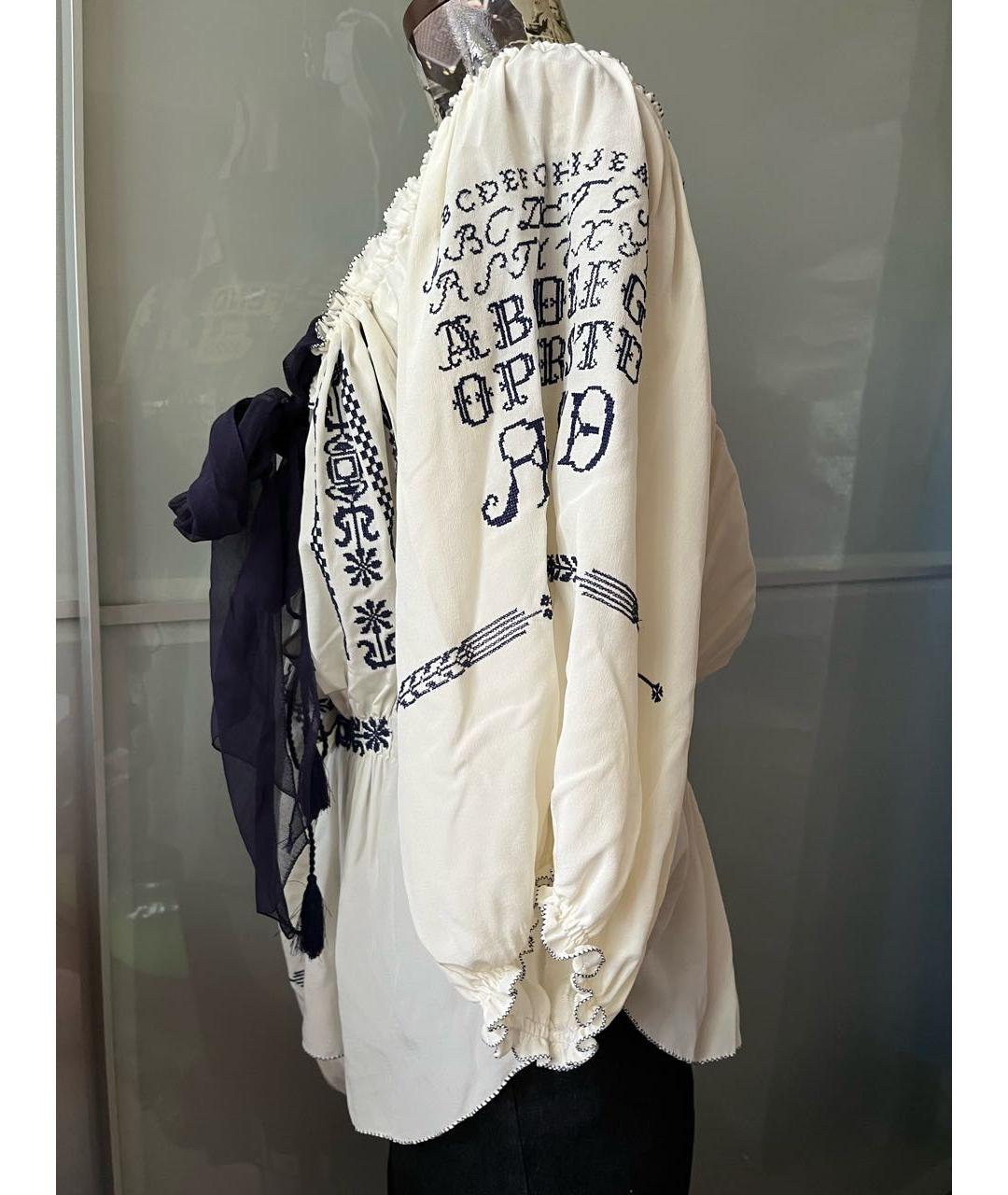 JEAN PAUL GAULTIER Белая хлопковая блузы, фото 2