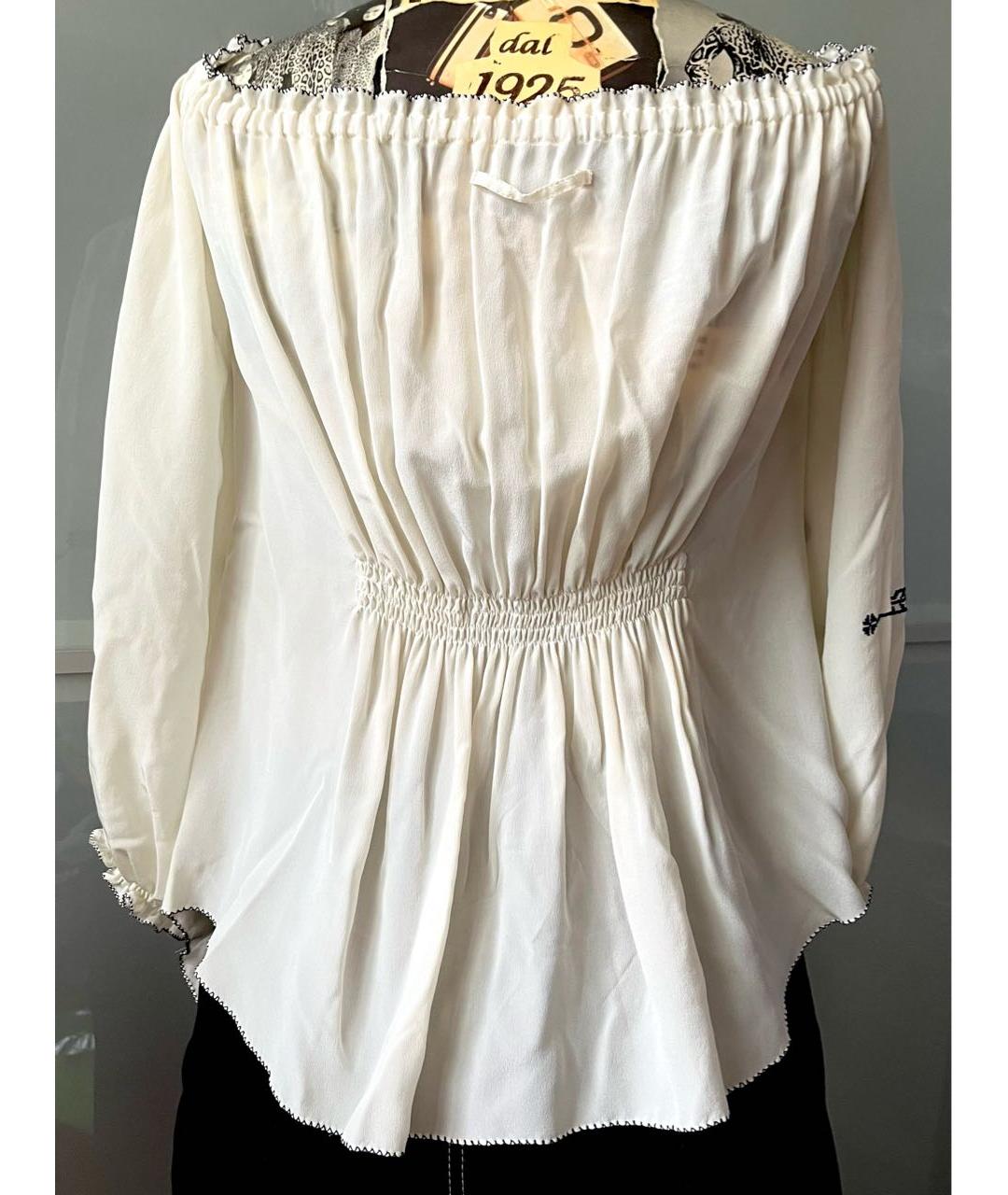 JEAN PAUL GAULTIER Белая хлопковая блузы, фото 3