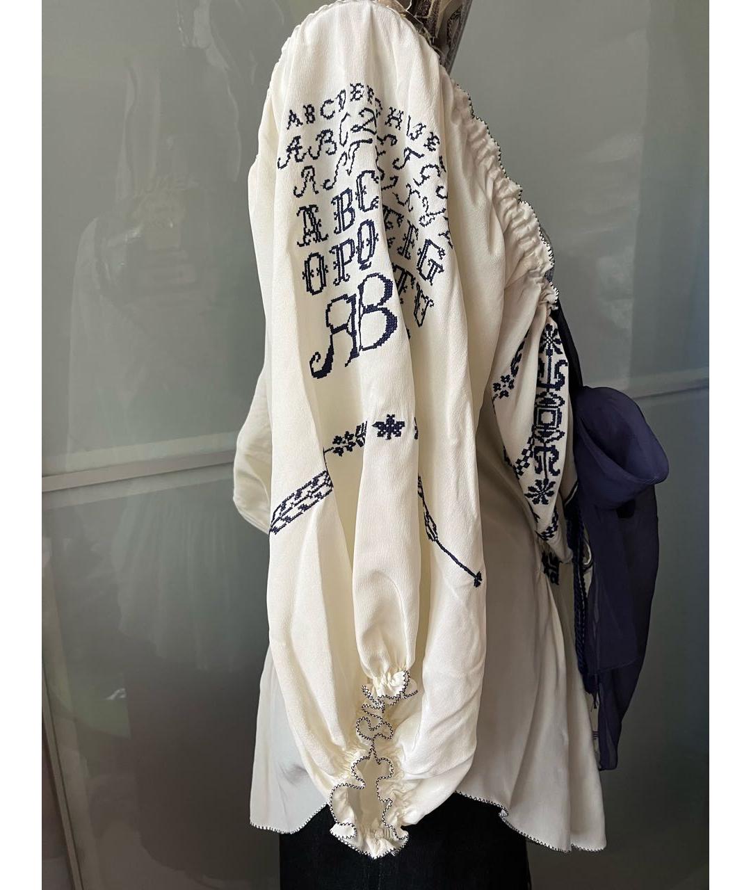 JEAN PAUL GAULTIER Белая хлопковая блузы, фото 4