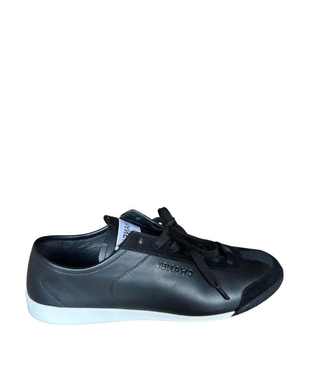 CHANEL Черные кожаные кроссовки, фото 1