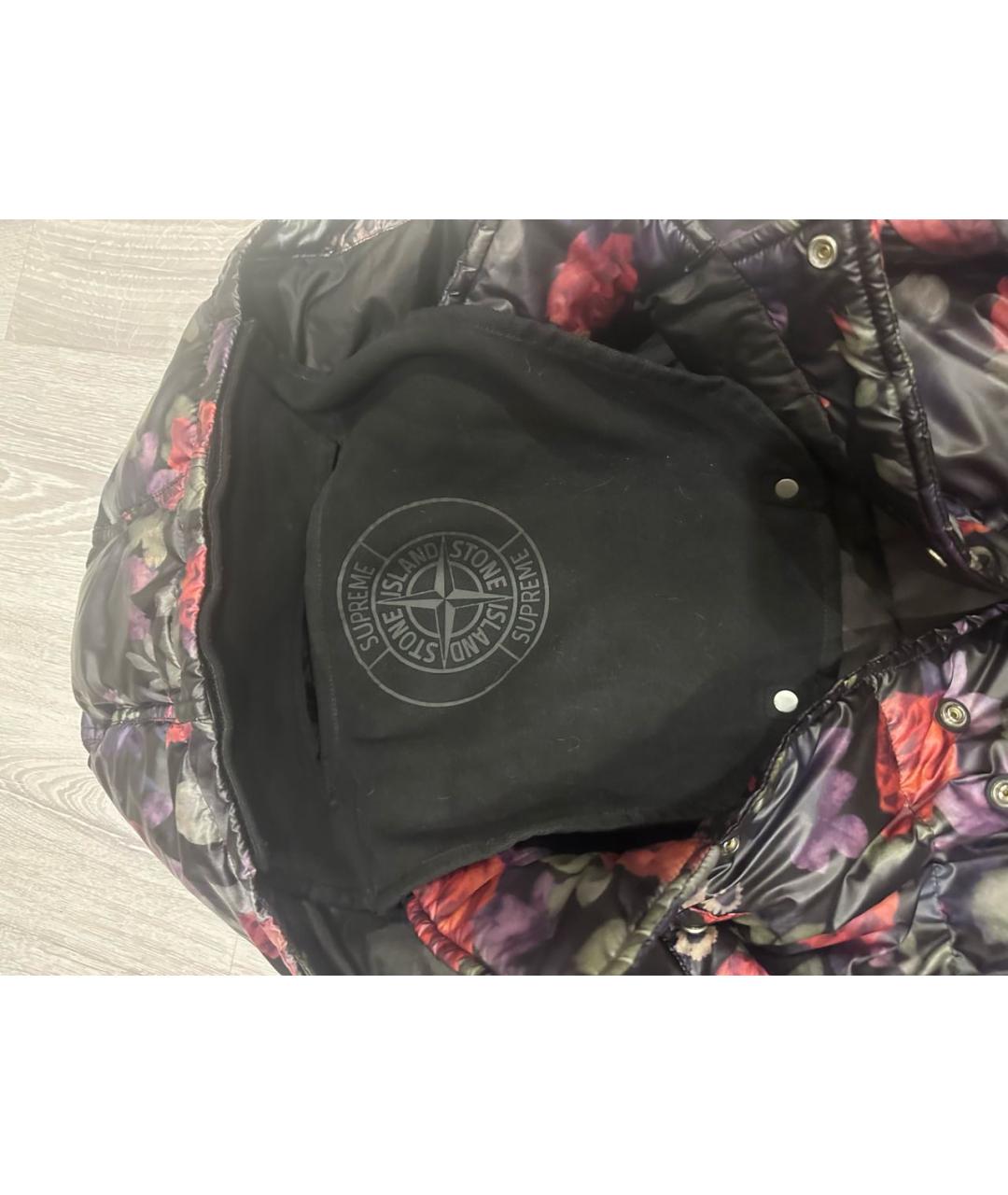 STONE ISLAND Черная полиуретановая парка, фото 5