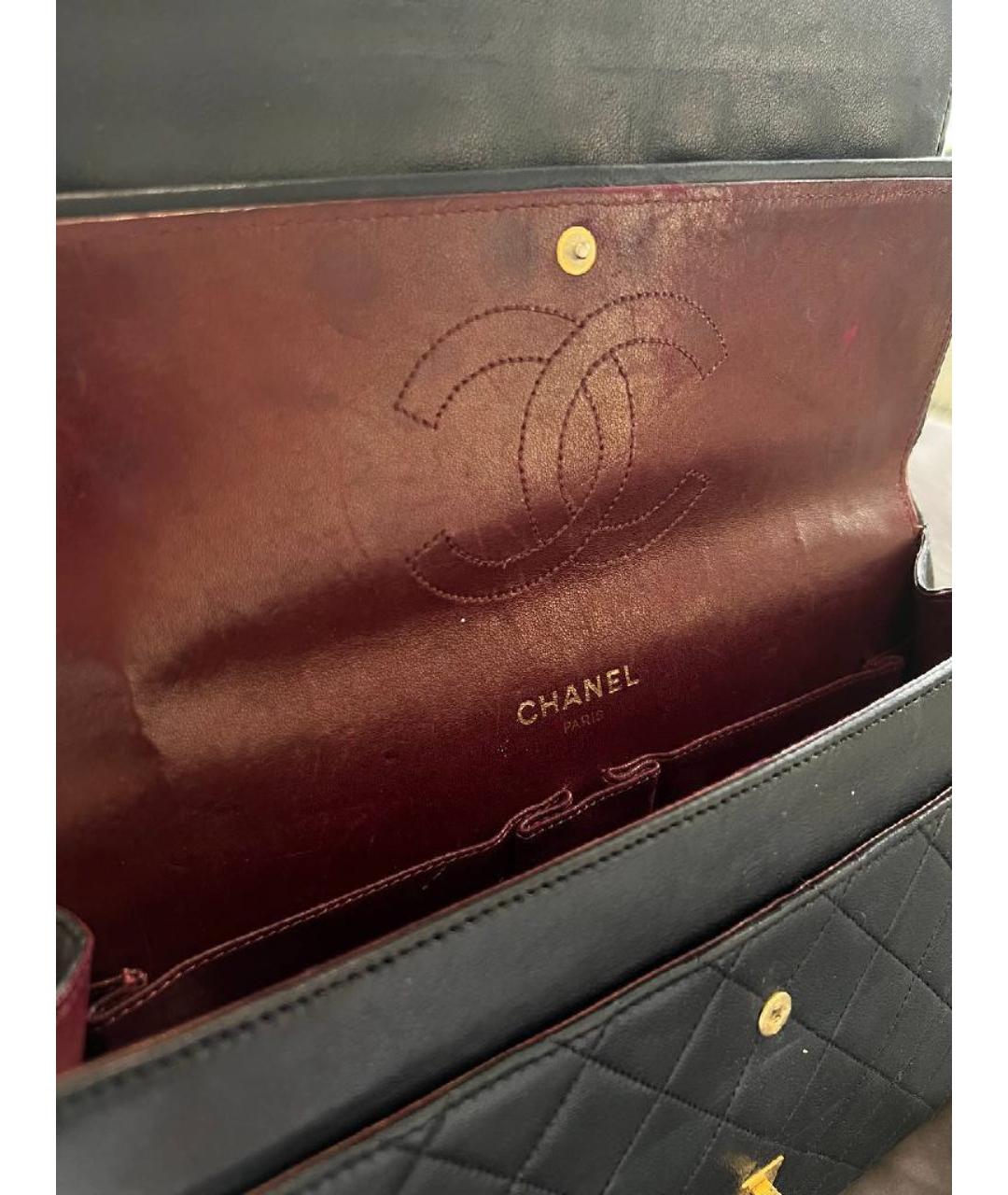 CHANEL Черная кожаная сумка через плечо, фото 4