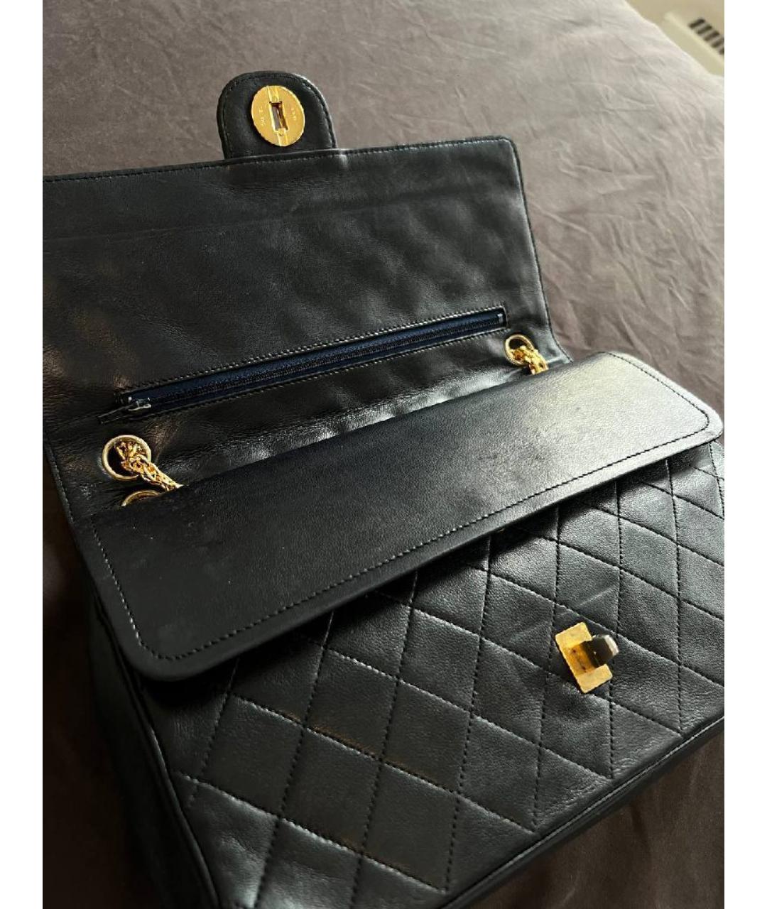 CHANEL Черная кожаная сумка через плечо, фото 3