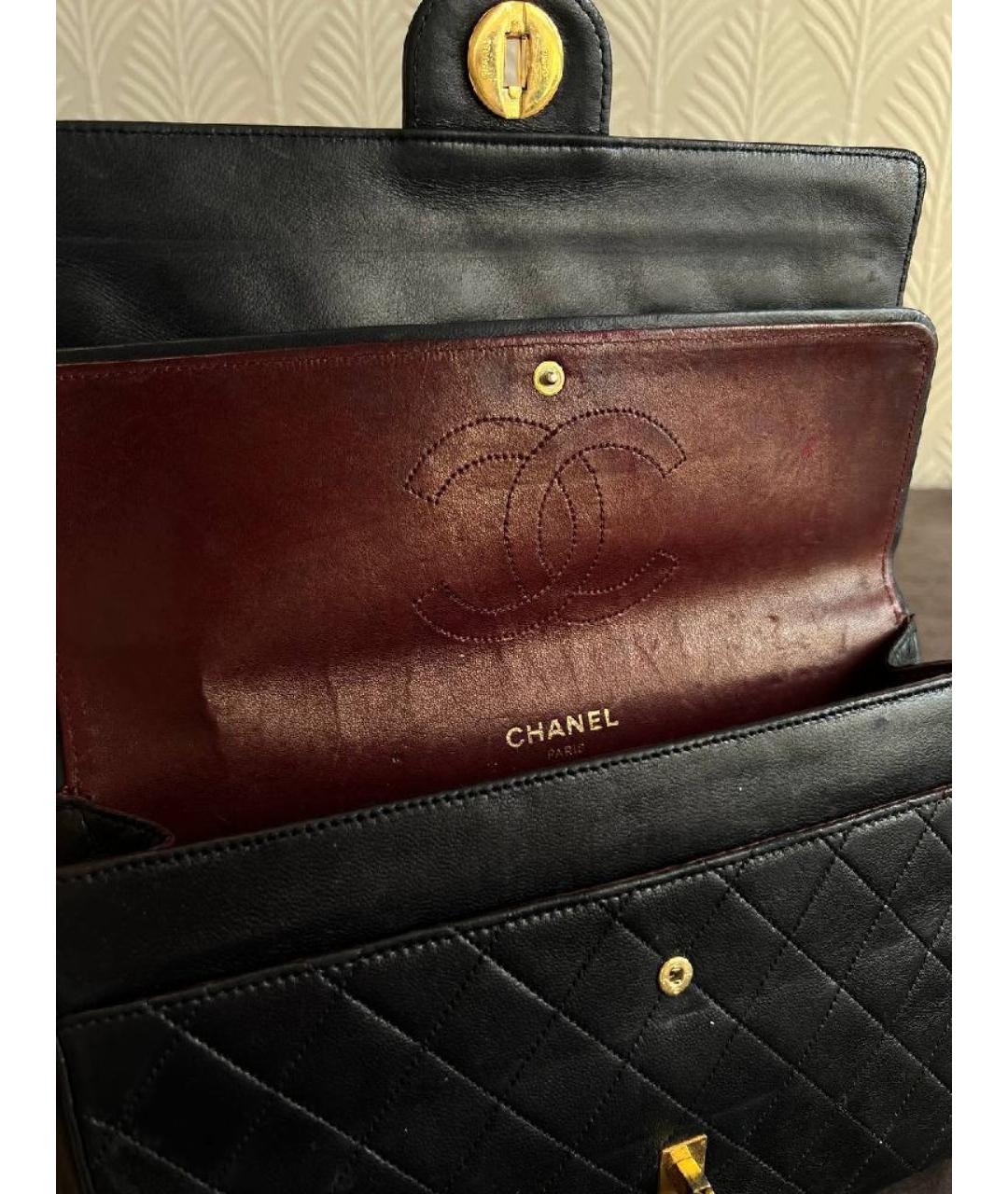 CHANEL Черная кожаная сумка через плечо, фото 5