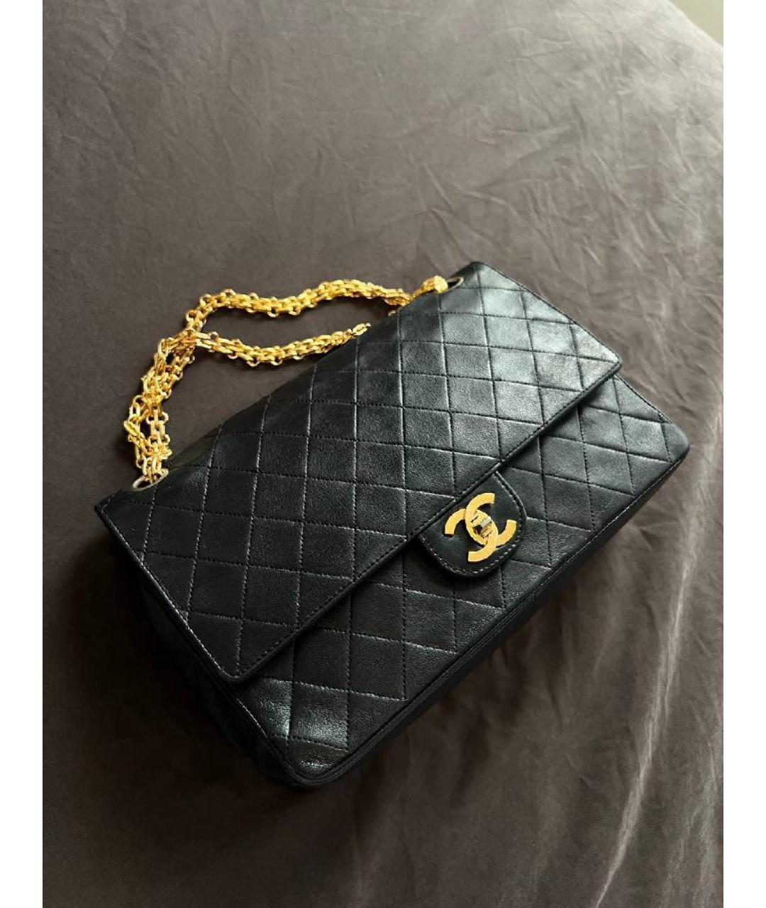 CHANEL Черная кожаная сумка через плечо, фото 8