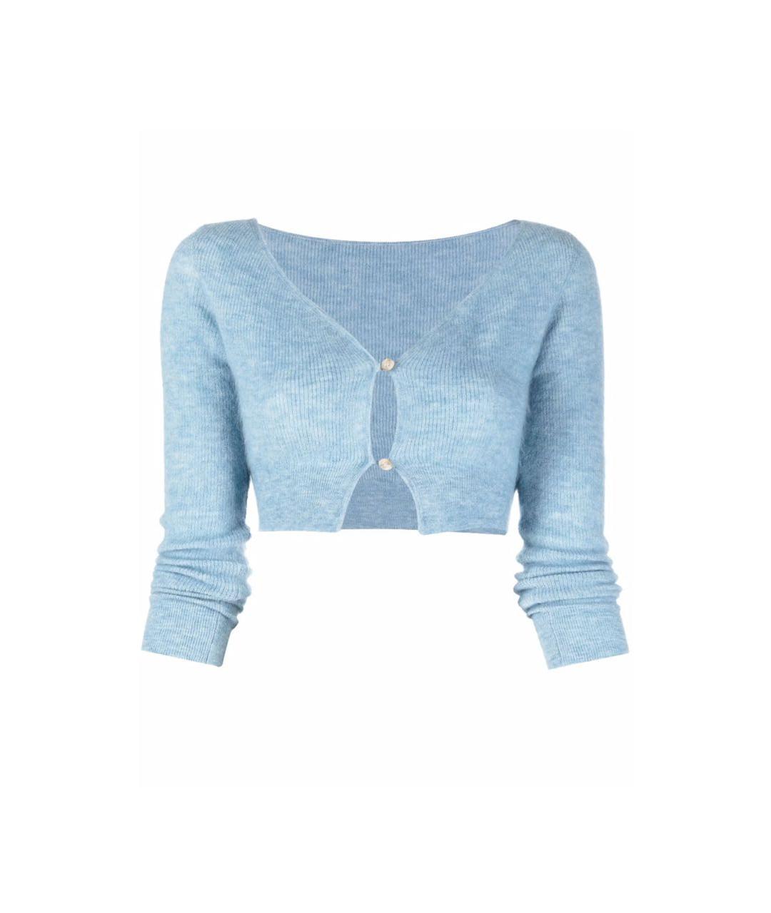 JACQUEMUS Голубой шерстяной кардиган, фото 1